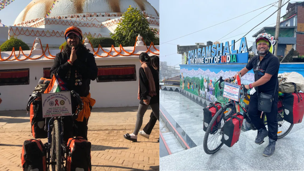 Two major influences shaped Debnath's decision to travel around the world on a bicycle