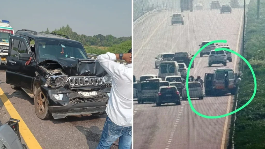 Several people were injured after five vehicles in a convoy of Congress MP Rahul Gandhi