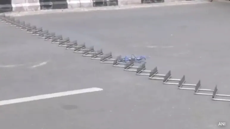 Video: Not Just Barricades, Delhi Cops Install Spike Strips Amid CJP Protest