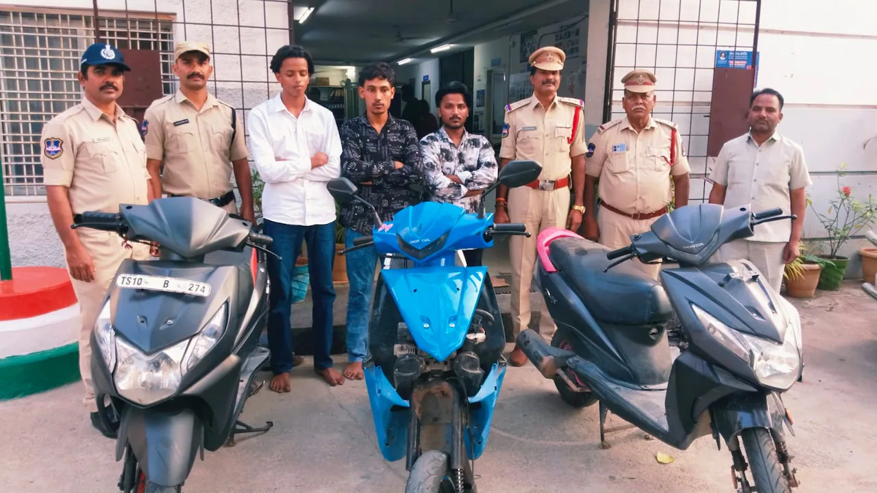 Three men have been arrested for performing dangerous bike stunts, speeding recklessly