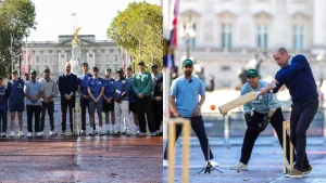 Joining the heir apparent to the British throne were several former and current cricket stars