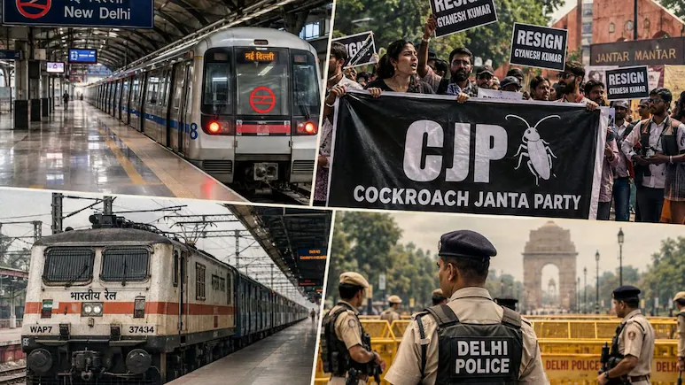 Delhi is bracing for a series of restrictions ahead of the Cockroach Janta Party's (CJP)