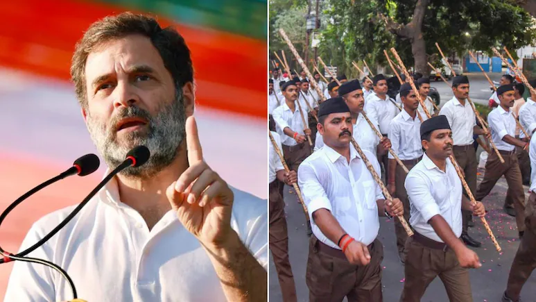 Leader of Opposition Rahul Gandhi's sharp attack on the Rashtriya Swayamsevak Sangh (RSS) has