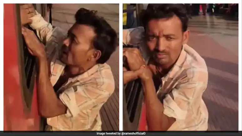 Passengers Catch Suspected Phone Thief At Bihar Station, Hold Him Outside Moving Train