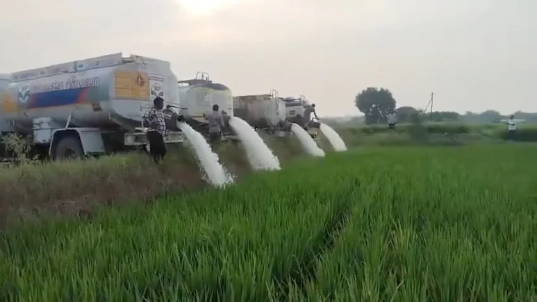 Farmers across Telangana are struggling to protect standing crops amid a prolonged dry spell