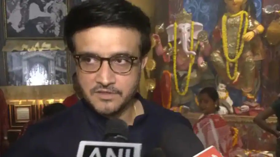 Former Indian cricketer Sourav Ganguly offered prayers to Goddess Durga and participated
