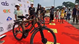 Assam Chief Minister Himanta Biswa Sarma on Friday launched a unique bamboo-framed bicycle