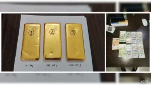 During the search, they found foreign currency hidden inside a specially made cavity