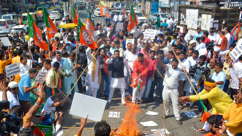 BJP Holds Protests Across Country, Seeks M Kharge's Apology Over "Baap" Jibe