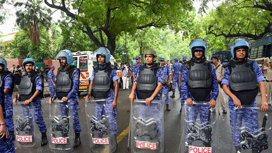 Barricades were put up at Jantar Mantar on Thursday after permission was denied