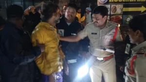 Hyderabad Delivery Agent Falls Into Flooded Drain While Riding, Then A Rescue