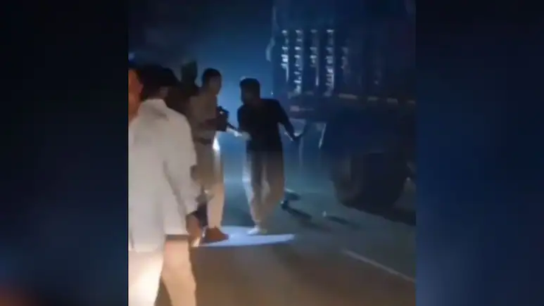 Sharma said he and the party workers spoke calmly to the truck driver and tried to defuse
