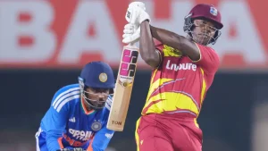 Earlier in the match, West Indies captain Shai Hope opted to bowl after winning the toss