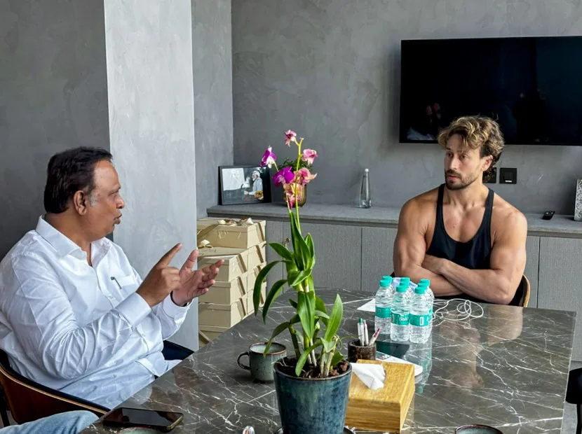 He was making a vlog as actor Tiger Shroff was leaving a football club in Mumbai on Sunday