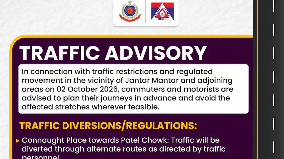 Because of the proposed protest there, delhi Traffic Police have issued an advisory for Central