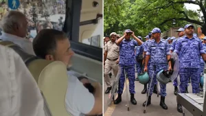 INDIA Bloc Tries To Head To Jantar Mantar For Protest, Road Blockades Stop Them