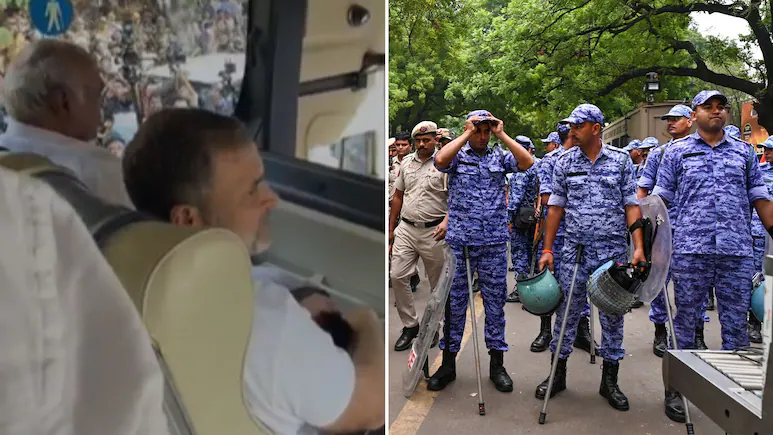 INDIA Bloc Tries To Head To Jantar Mantar For Protest, Road Blockades Stop Them
