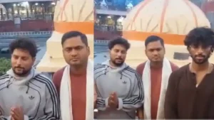 India cricketers Kuldeep Yadav and Tilak Varma on Monday morning paid a visit