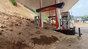 Landslide Hits Fuel Station As Hillside Collapses Near Assam-Meghalaya Border
