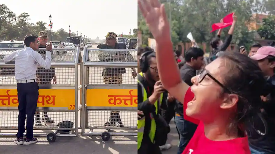 Delhi Police detained student leader Neha Bora and several protesters on Saturday as