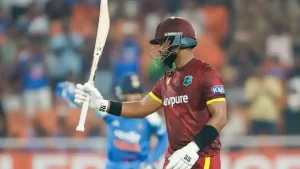 West Indies captain Shai Hope produced a sensational batting display, smashing 102 off just 45
