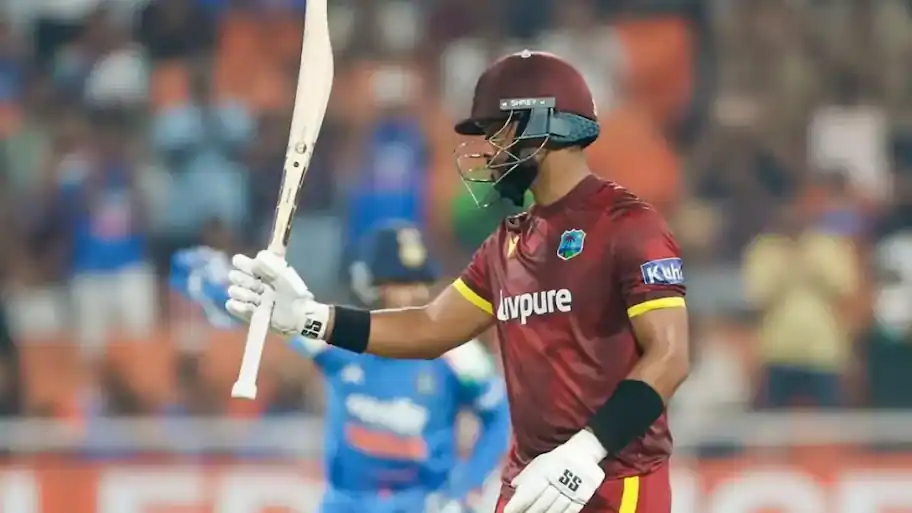 West Indies captain Shai Hope produced a sensational batting display, smashing 102 off just 45