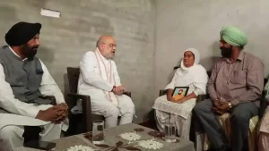 Union Home Minister Amit Shah on Tuesday met the family of Vikramjeet Singh, an anti-drug