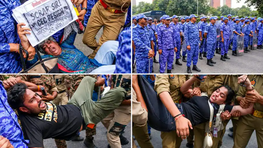 Delhi Police continued detaining protesters on Sunday, hours after the Supreme Court ordered