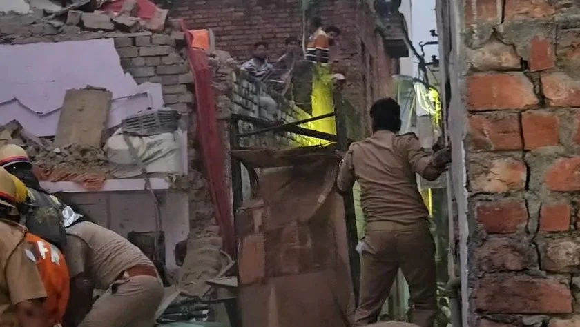 Several people are feared trapped after an explosion at Uttar Pradesh's Varanasi firecracker