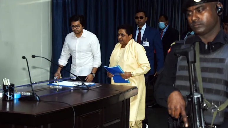 Akash Anand, she insisted, had never been expelled from the party owing to his earlier