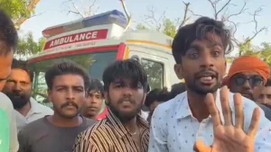 Eight labourers engaged in road construction were killed, and several others were injured