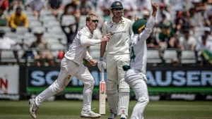 Simon Harmer picked a career-best 6-16 as South Africa bowled out Australia for 111 to victory