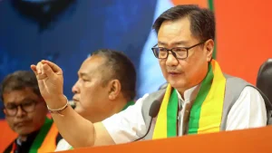 Speaking to reporters, Rijiju said, “This daily drama by the Congress Party, Rahul Gandhi