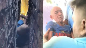 70-Year-Old Man Trapped Between Walls Of 2 Houses. Then, A Heroic Rescue
