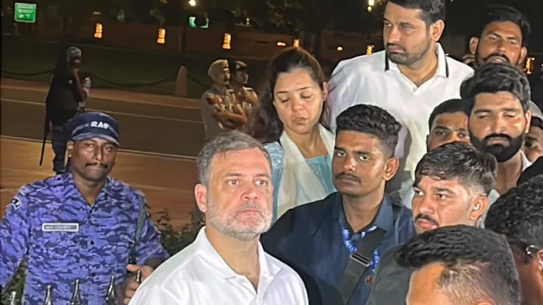Rahul Gandhi Protests At India Gate With Parents Of Uttarakhand Murder Victim Ankita Bhandari